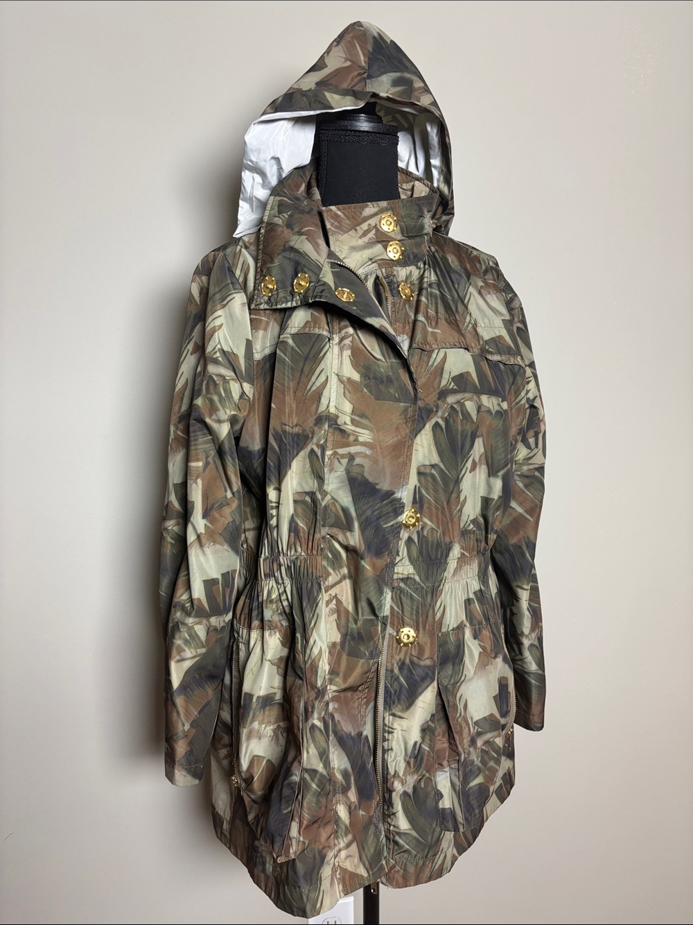 Camouflage Hooded Anorak Jacket - Green/Brown